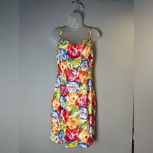 Paris blues tropical dress